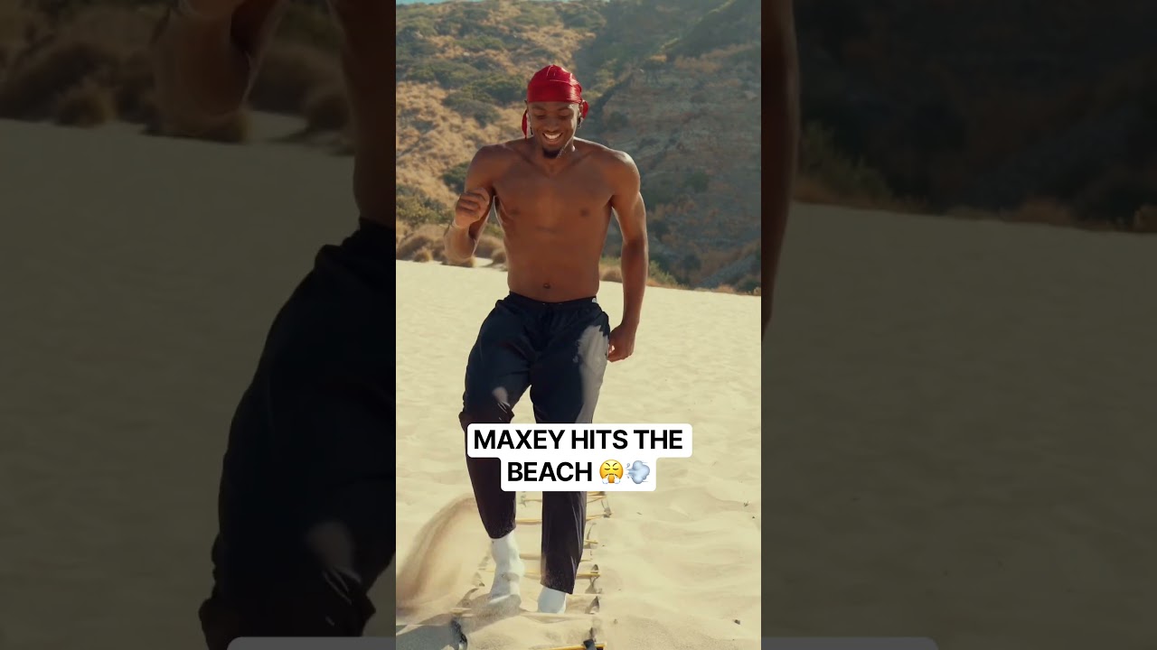 Tyrese Maxey getting some offseason sand work in 🔥(via: merixalex/IG)
