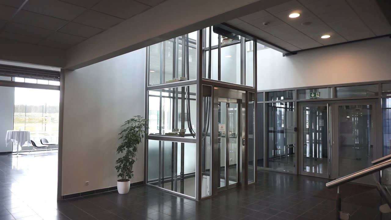 Scenic 2006 KONE MonoSpace MRL traction elevator @ Brøndby Stadion 30, Brøndby, Denmark