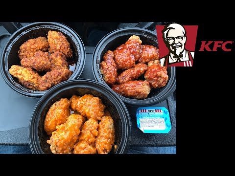 KFC (Kentucky Fried Chicken) Wings: Buffalo, Honey BBQ & Nashville Hot Review