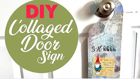 On My Work desk: DIY Collage Door Sign / Hang Tag ...