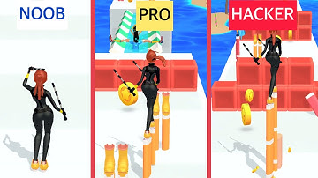 NOOB vs PRO vs HACKER | Dancing Race