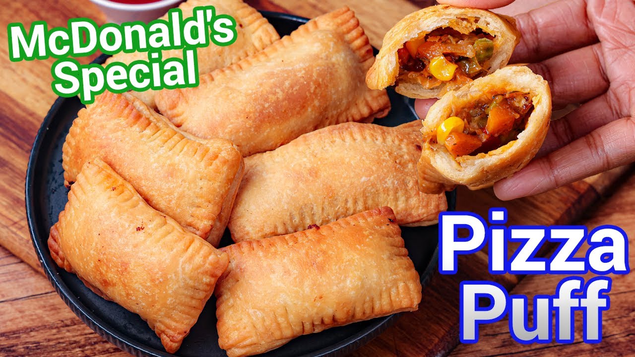 Mcdonald's Veg Pizza McPuff at Home - Crispy & Crunchy | Pizza Puff Snack - Kids Favorite