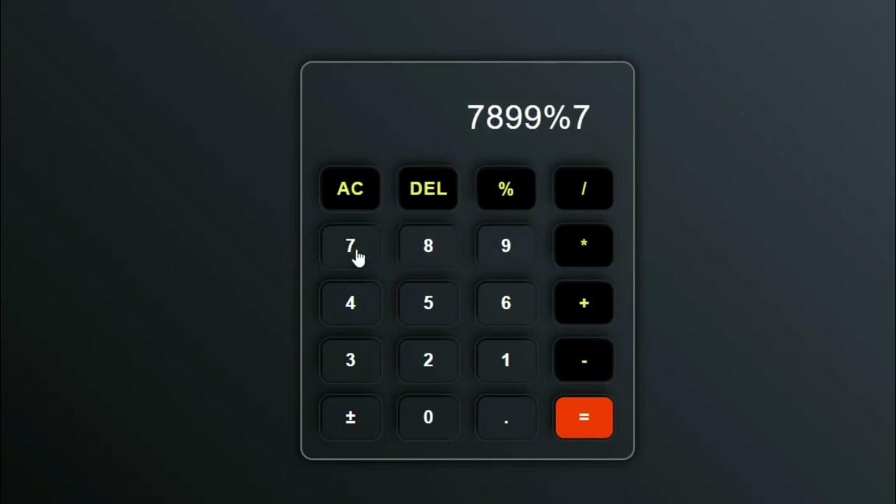 How to Create simple calculator using Html Css and JavaScript - YouTube