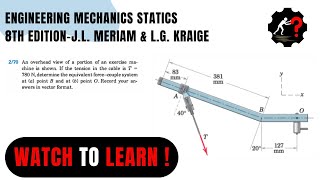 Problem 2.70 | An overhead view of a portion of an exercise machine is shown. If the tension in the
