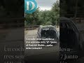 Un coche destrozado lleva tres semanas en la AP-7 junto al Pont del Diable: ¿quién debe retirarlo?