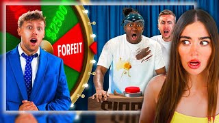 Rose Reacts to SIDEMEN FORFEIT WHEEL OF FORTUNE!