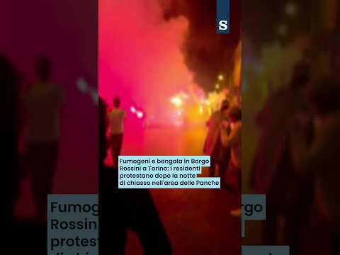 Video Notte di FUMOGENI e BENGALA a TORINO: i residenti di Borgo Rossini protestano