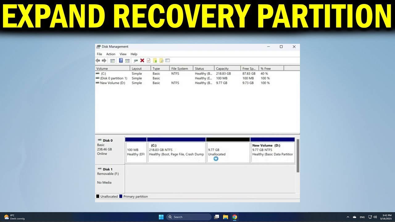 How To Expand the Windows Recovery Partition In Windows 11/10