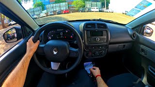 NEW Renault Kwid Zen 2022 / The Cheapest Car in Brazil / POV Test drive 4K (No narration)