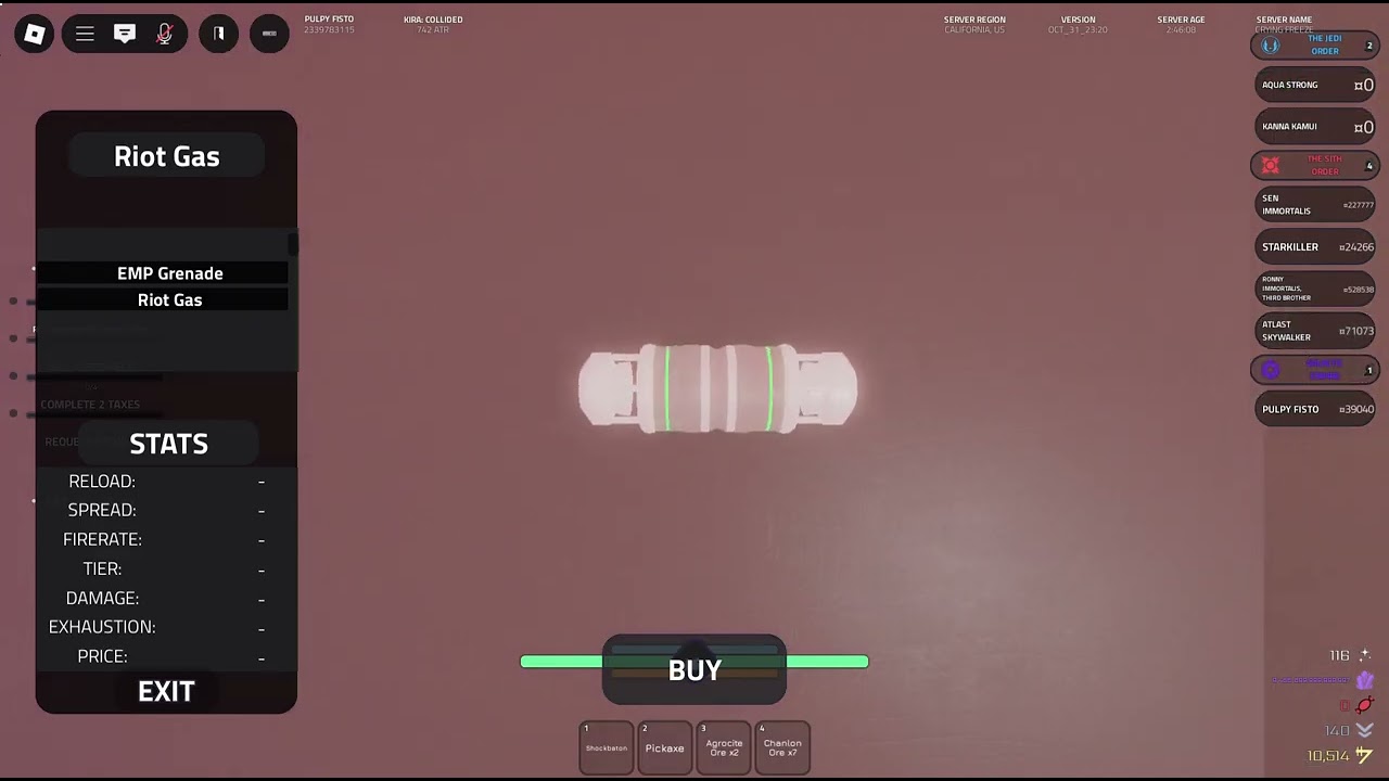 Not able to buy riot util