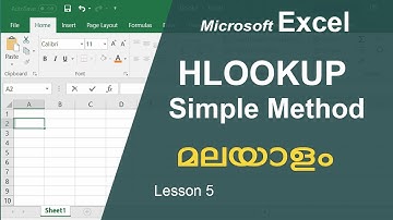 Microsoft Excel HLOOKUP formula Malayalam tutorial | Lesson 5 | മലയാളം