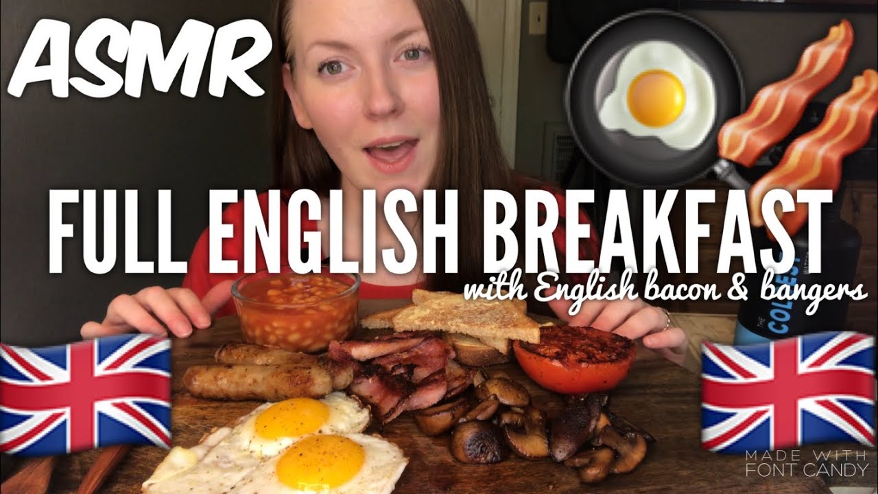 FULL ENGLISH BREAKFAST (UK Mukbang) ~ ASMR MUKBANG Relaxing Eating Sounds