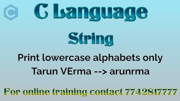 c program to print lowercase alphabets of string