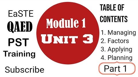 Easte training module 1 unit 3 complete solutions pst teachers easte training by qaed app
