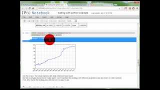 Trading With Python - example strategy backtest