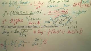 5.1 Natural Logarithmic Differentiation Practice C2 - Calculus
