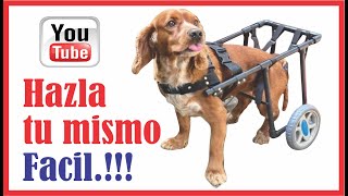 Como hacer SILLA DE RUEDAS para PERROS  MASCOTAS/ dog wheelchair