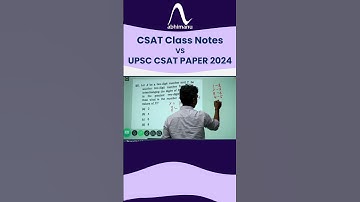 CSAT Class Notes vs UPSC CSAT Paper 2024: Best Study Strategy | abhimanu IAS