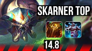 SKARNER vs DARIUS (TOP) | 12/0/4, 9 solo kills, Legendary | KR Grandmaster | 14.8