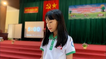 Giao lưu Tiếng Anh tiểu học cấp huyện - Giải Nhất hùng biện khối 5 - Đinh Mai Anh (TH Vân Tùng)