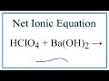 Net Ionic Equations and Spectator Ions