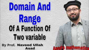 Domain And Range Of A Function Of Two Variable