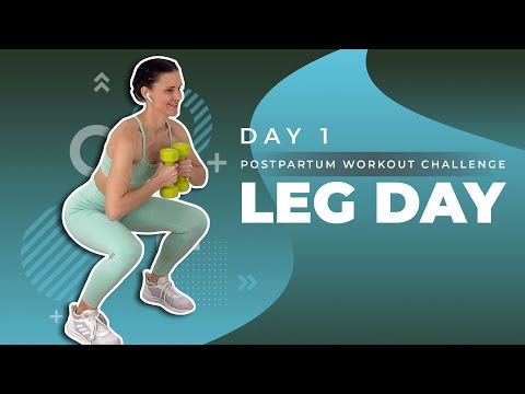 Day 1 // Postpartum Workout Challenge // Postnatal Leg Workout