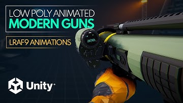 (Unity HDRP) Low Poly Animated Modern Guns Pack - "LRAF9" Rocket Launcher Animation Showcase