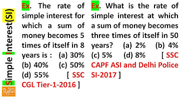 The rate of simple interest for which a sum of money becomes 5 times of itself in 8 years is