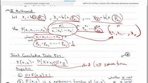 Probability Theory L34 Section 4.1 Part 3 Bivariate Distributions