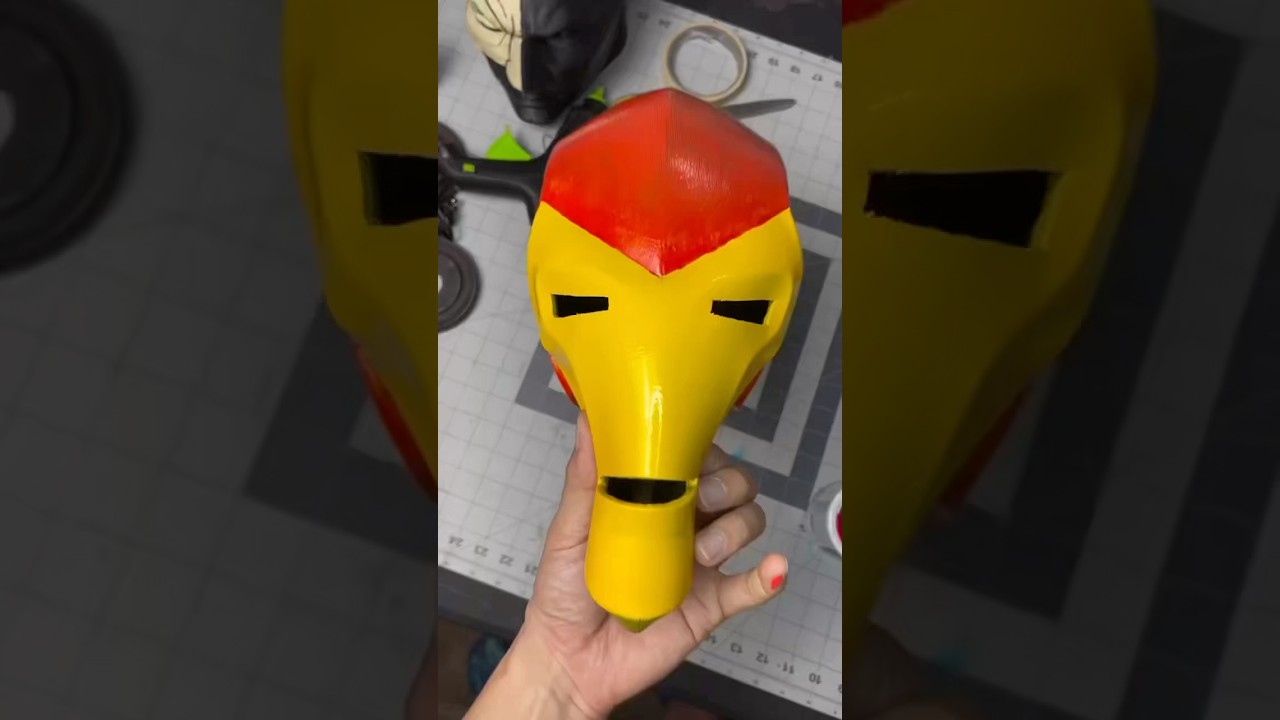 Comic Ironman Mask DIY #cosplaydiy #cosplaytutorial #superherocosplay #ironman #tonystark #artdiy