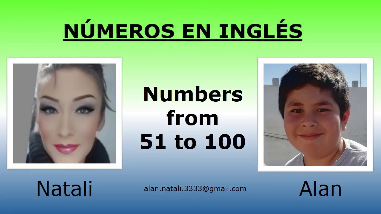 NUMEROS EN INGLÉS DEL 51 AL 100 - YouTube