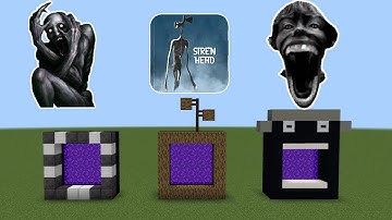 Never Make a Portal to SCP 096, Siren Head, scp67 Kid in Minecraft PE