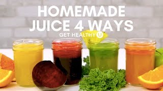 In need of some new healthy juice recipes? try these 4 recipes for
delicious variety and health benefits! more information, visit our
site! http://gethea...