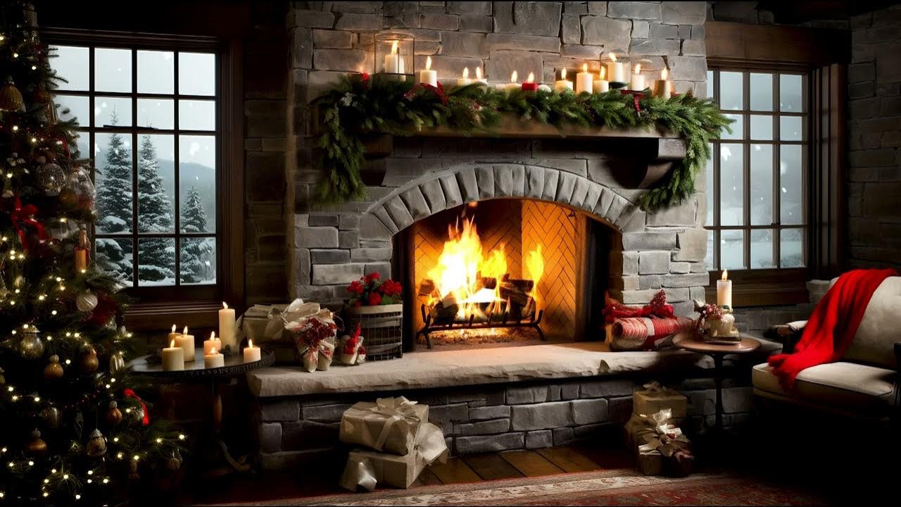 Cozy Christmas Fireplace for Sleep Yuletide Ambience Crackling