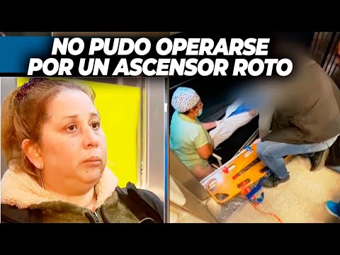 NO LO PUDIERON OPERAR PORQUE SE TRABÓ EL ASCENSOR DEL HOSPITAL