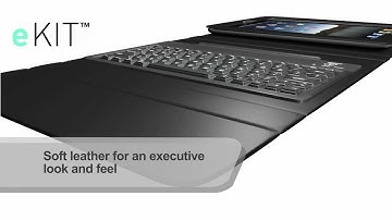 eKit Bluetooth Keyboard for iPad / iPad 2 in a Leather Storage Case