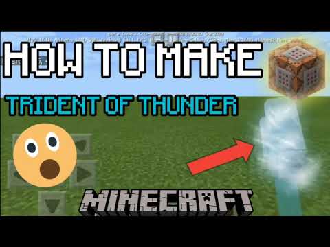 HOW TO MAKE "TRIDENT OF THUNDER" in MCPE ||| Command Block Creation (MCPE 1.9+)