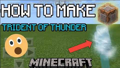 HOW TO MAKE "TRIDENT OF THUNDER" in MCPE ||| Command Block Creation (MCPE 1.9+)
