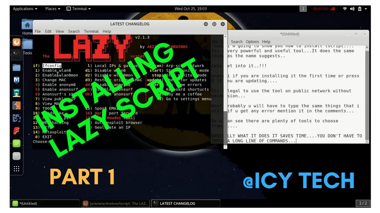 PART 1 : INSTALLING LSCRIPT/LAZY SCRIPT ON KALI LINUX.mp4 - YouTube