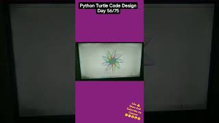 Python Turtle Code Design 56/75 Like 👍Share And Subscribe my Channel 🙂😁😉😜☺️