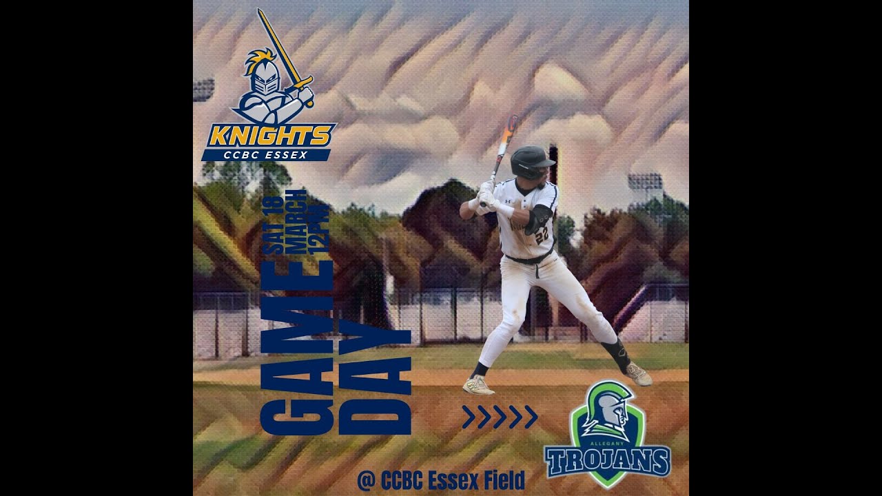 Baseball CCBC Essex vs Allegany Trojans YouTube