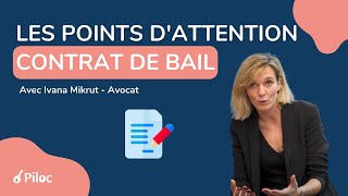 Le Contrat De Bail Les Points Dattention