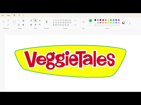 How to draw the VeggieTales logo using MS Paint | How to draw on your computer