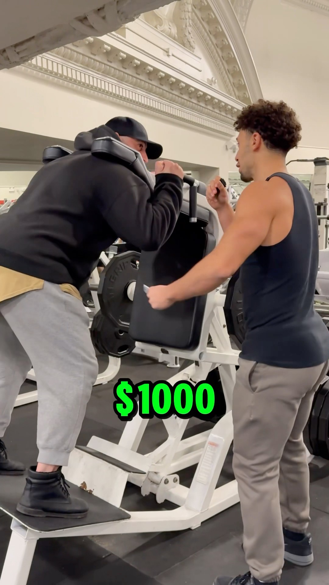 if he can squat more than me, he wins $1,000??‼️