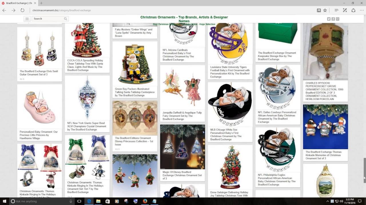 Bradford Exchange Christmas Ornaments - YouTube