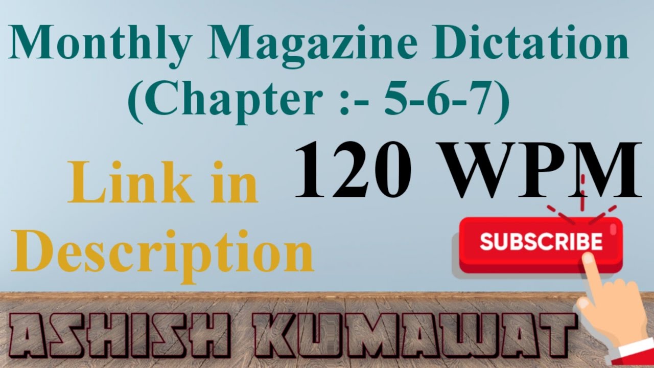 Hindi Steno Dictation ✌️ (120 WPM) By :- Ashish Kumawat