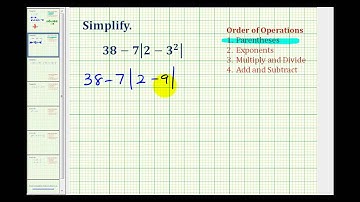 Ex 5:  Simplify Expressions Involving Integers Using the Order of Operations