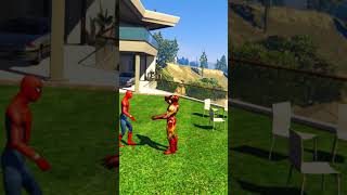 Part GTA V : IRON MAN BUILDS NEW A CAR FOR SPIDER-MAN IN GTA 5 ! #shorts #viral #gta #gta5