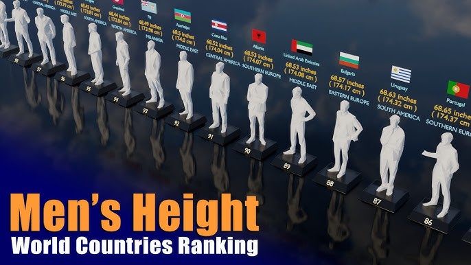 The Average Height of Men and Women Worldwide